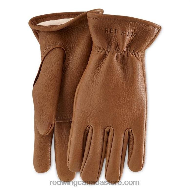 Style 95231 Lined Buckskin Leather Glove Men's Glove in Buckskin Leather Z0PL313 Nutmeg Red Wing