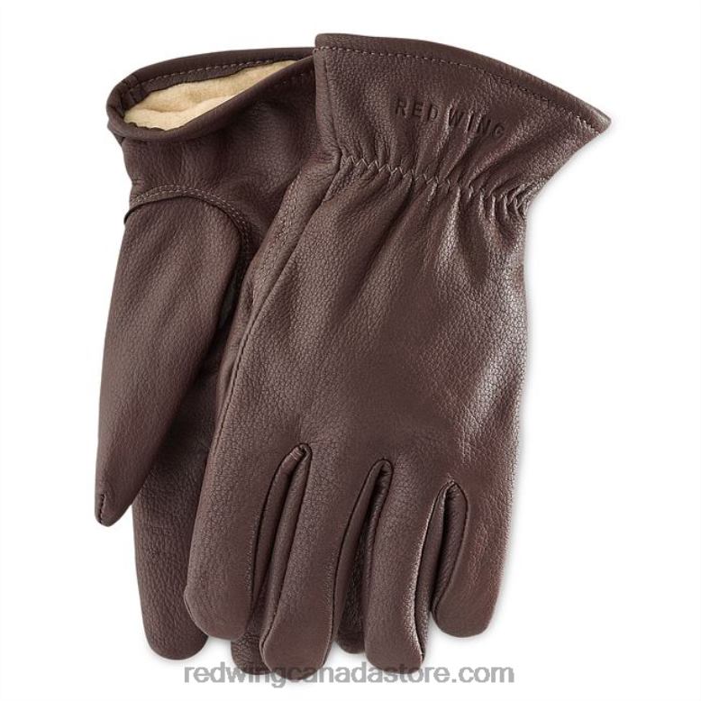 Style 95233 Unlined Buckskin Leather Glove Men's Glove in Buckskin Leather Z0PL314 Brown Red Wing