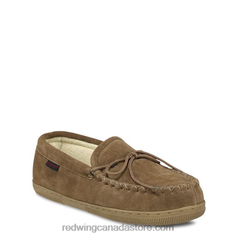 Style 97516 Fleece-Lined Suede Loafer Slippers Men's Sheepskin Fleece-Lined Loafer Moccasin Z0PL291 Chestnut Red Wing