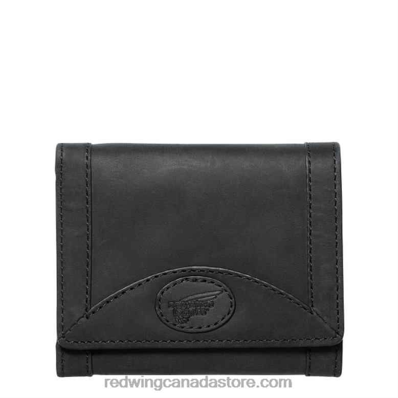 Style 95020 Passport Wallet Unisex Wallet in Frontier Leather Z0PL298 Black Red Wing
