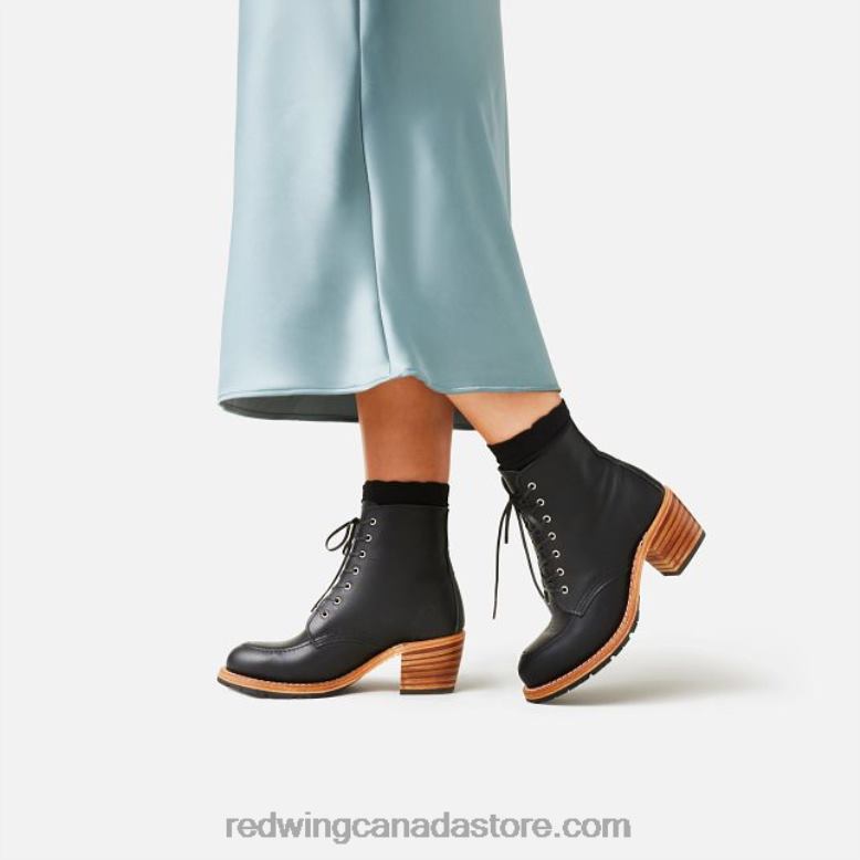 Heritage - Style 3406 Clara Women's Heeled Boot in Harness Leather Z0PL181 Black Red Wing