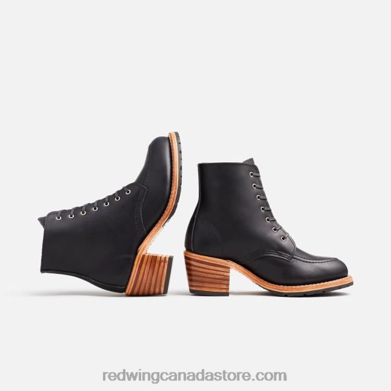 Heritage - Style 3406 Clara Women's Heeled Boot in Harness Leather Z0PL181 Black Red Wing
