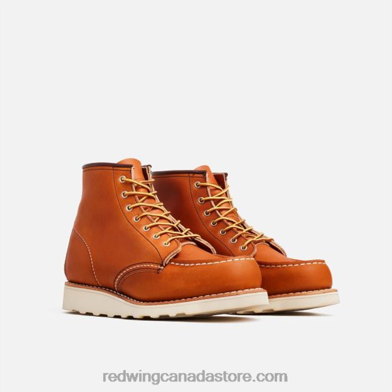 Heritage - Style 3373 6-Inch Classic Moc Women's Short Boot in Boundary Leather Z0PL187 Oro Red Wing