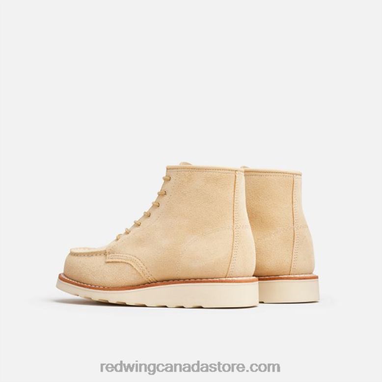 Heritage - Style 3380 6-inch Classic Moc Women's Short Boot in Boundary Leather Z0PL193 Cream Red Wing