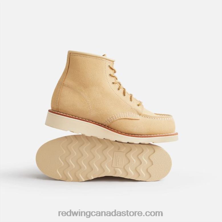 Heritage - Style 3380 6-inch Classic Moc Women's Short Boot in Boundary Leather Z0PL193 Cream Red Wing