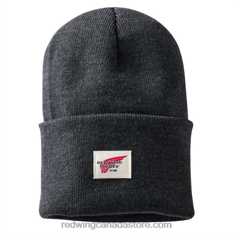 Style 97435 Logo Knit Beanie Hat Unisex Knit Watch Hat in Heather Z0PL262 Heather Red Wing