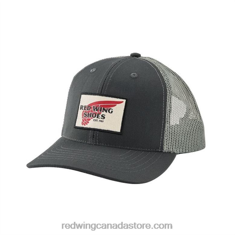 Style 97458 Logo Knit Beanie Hat Unisex Knit Watch Hat Z0PL288 Charcoal Gray Red Wing