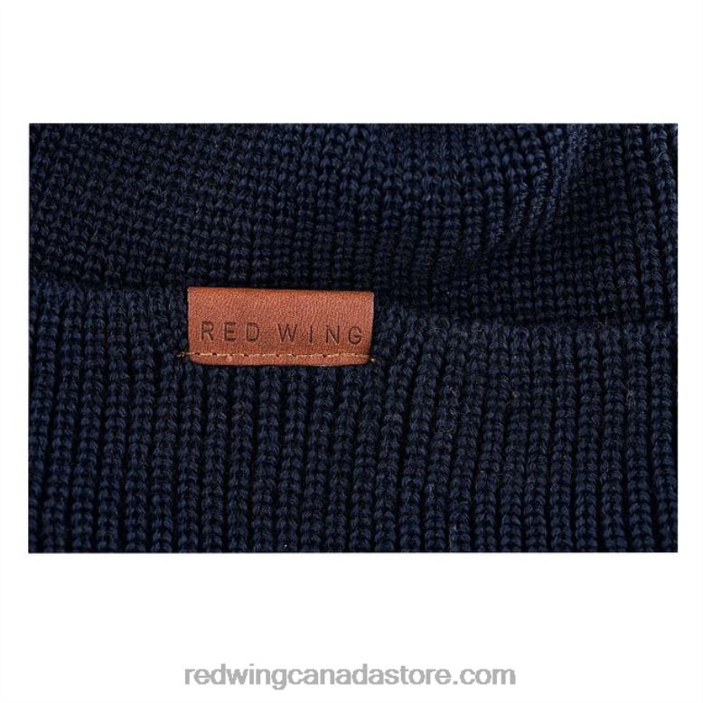 Style 97491 Merino Wool Knit Hat Unisex Merino Wool Knit Hat Z0PL267 Navy Red Wing
