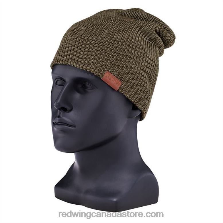 Style 97492 Merino Wool Knit Beanie Hat Unisex Merino Wool Knit Hat Z0PL268 Olive Red Wing