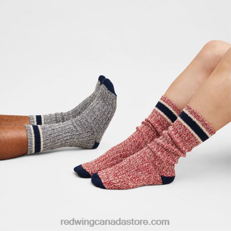 Style 97165 Merino Wool Sock Men's Sock in Charcoal Merino Wool Blend Z0PL209 Slate/Navy Red Wing