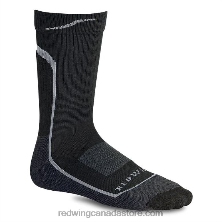 Style 97286 Merino Wool Sock Unisex Merino Wool Crew Sock Z0PL217 Black Red Wing
