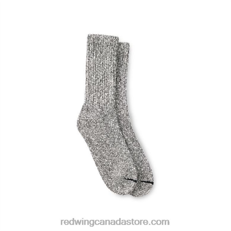 Style 97291 Merino Wool Quarter Crew Work Sock Unisex Merino Wool Quarter Crew Sock Z0PL204 Black/White Red Wing