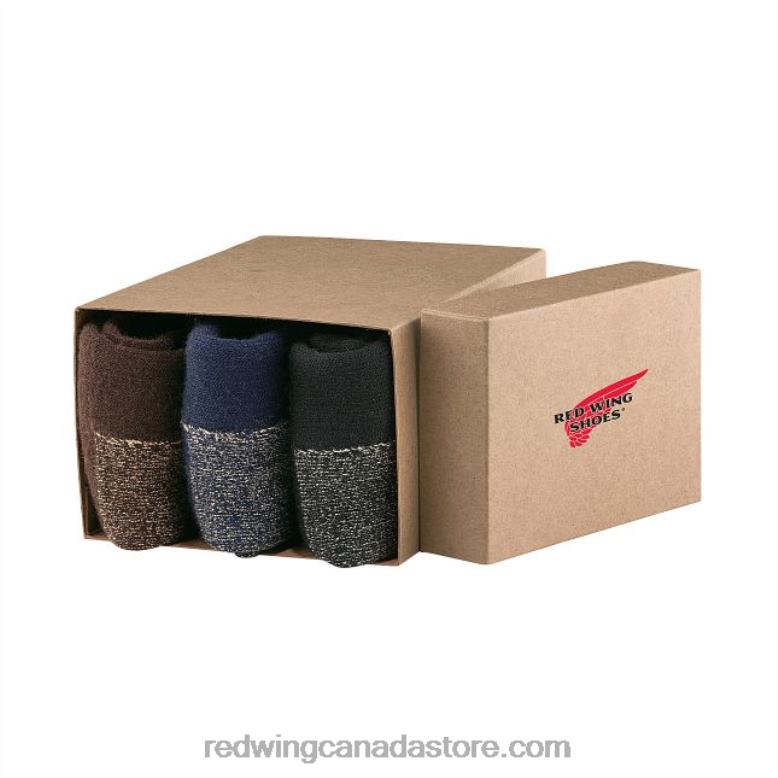 Style 97331 Ragg Wool Stripe Unisex Sock Wool Ragg Z0PL222 Brown/Navy/Black Red Wing
