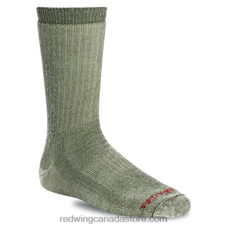 Style 97360 Merino Wool Sock Unisex Merino Wool 3/4 Crew Sock Z0PL206 Olive Red Wing