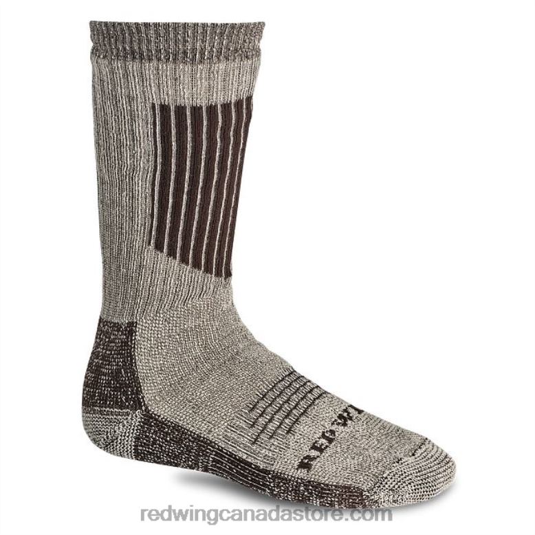 Style 97361 Merino Wool 3/4 Crew Work Sock Unisex Merino Wool 3/4 Crew Sock Z0PL227 Brown Red Wing