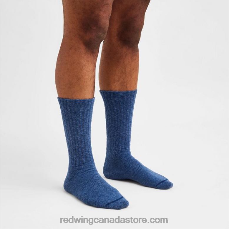Style 97367 Merino Wool Mid-Calf Work Sock Unisex Merino Wool Mid-Calf Sock Z0PL226 Blue/Navy Red Wing