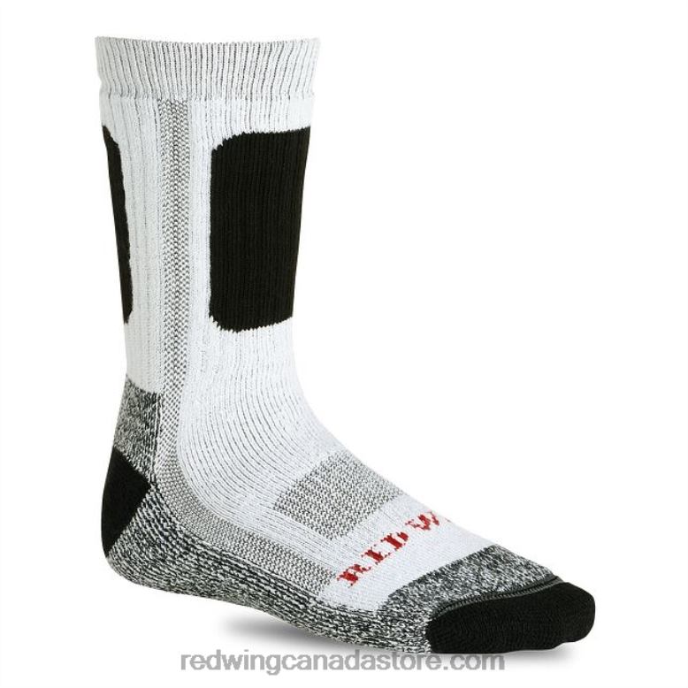 Style 97371 Cotton Ragg Over Dyed Tonal Sock Unisex Sock in Cotton Blend Z0PL201 White Red Wing