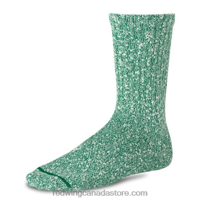 Style 97640 Deep Toe Capped Wool Sock Men's Deep Toe-Capped Crew Sock Z0PL232 Green/White Red Wing