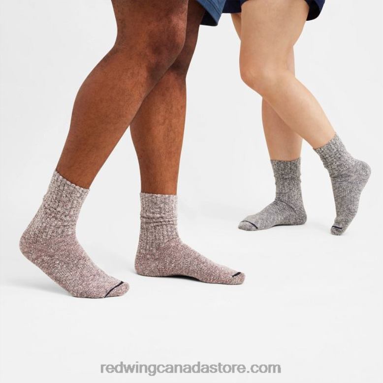 Style 97662 Cotton Ragg Crew Sock - 3-Pack Cotton Ragg Crew Sock 3-Pack Z0PL215 Burgundy Red Wing