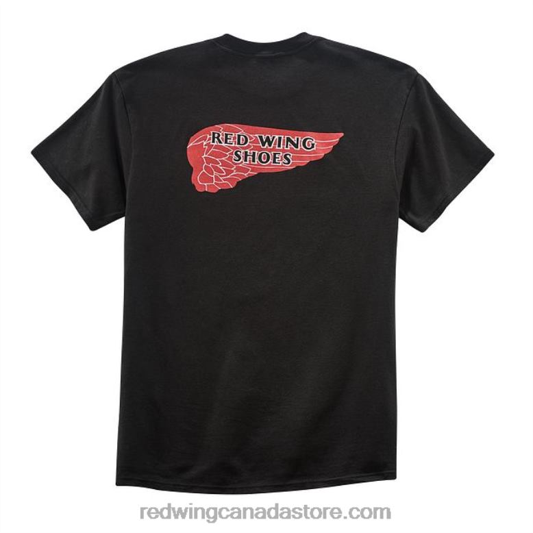 Style 97406 Ringer T-Shirt with Logo Unisex T-Shirt in in Cotton Z0PL258 Black Red Wing