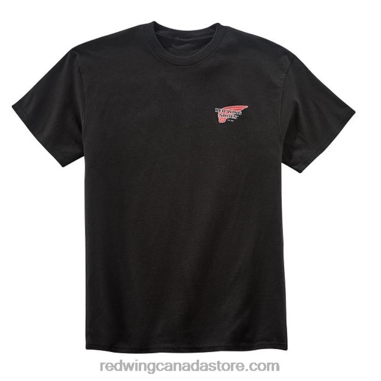 Style 97406 Ringer T-Shirt with Logo Unisex T-Shirt in in Cotton Z0PL258 Black Red Wing
