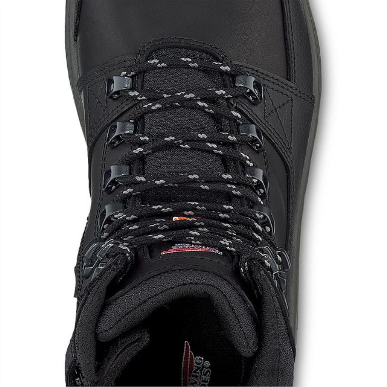 Style 96501 Leather Belt Men's Belt in Pioneer Leather Z0PL11 Black Red Wing