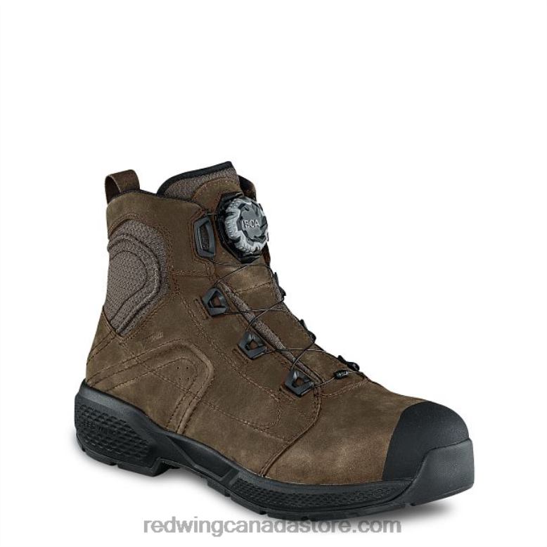 Work - Style 1222 Traction Tred Lite Men's 6-inch Waterproof Soft Toe Boot Z0PL92 Brown Red Wing