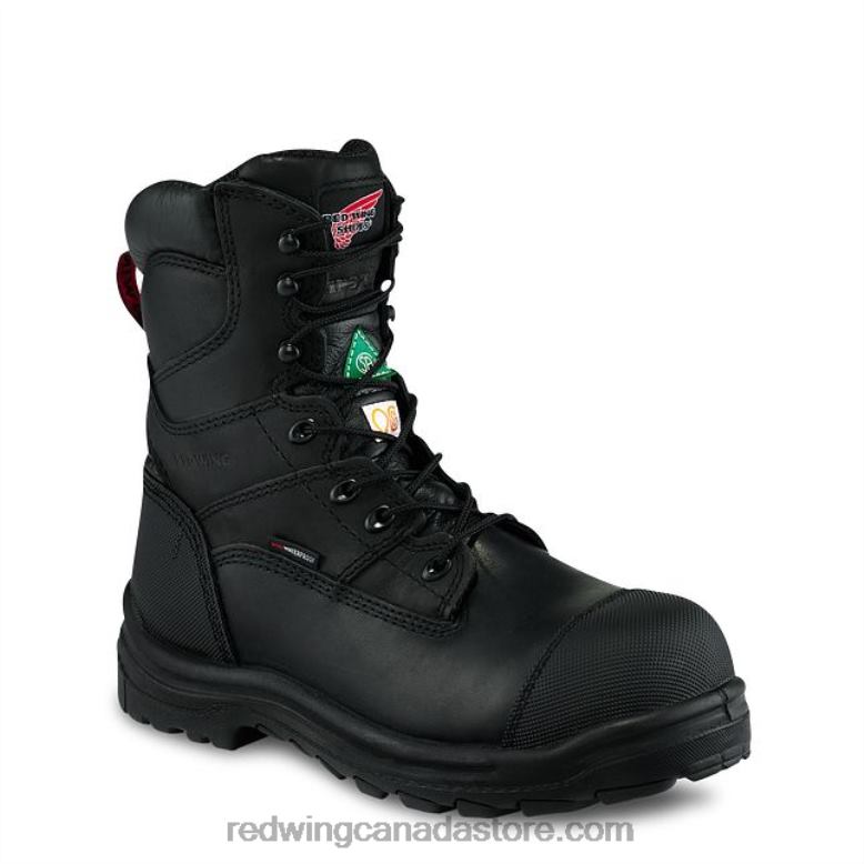 Work - Style 2260 King Toe Men's 6-inch Insulated, Waterproof Safety Toe Boot Z0PL76 Black Red Wing