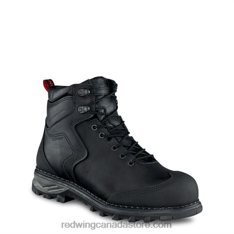 Work - Style 2410 Burnside Men's 6-inch Waterproof Safety Toe Boot Z0PL108 Black Red Wing