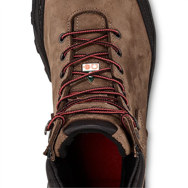Work - Style 2411 Burnside Men's 6-inch Waterproof Safety Toe Boot Z0PL107 Brown Red Wing