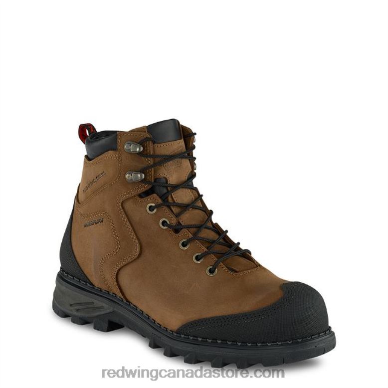 Work - Style 2415 Traction Tred Men's 6-inch Waterproof Safety Toe Boot Z0PL109 Brown Red Wing