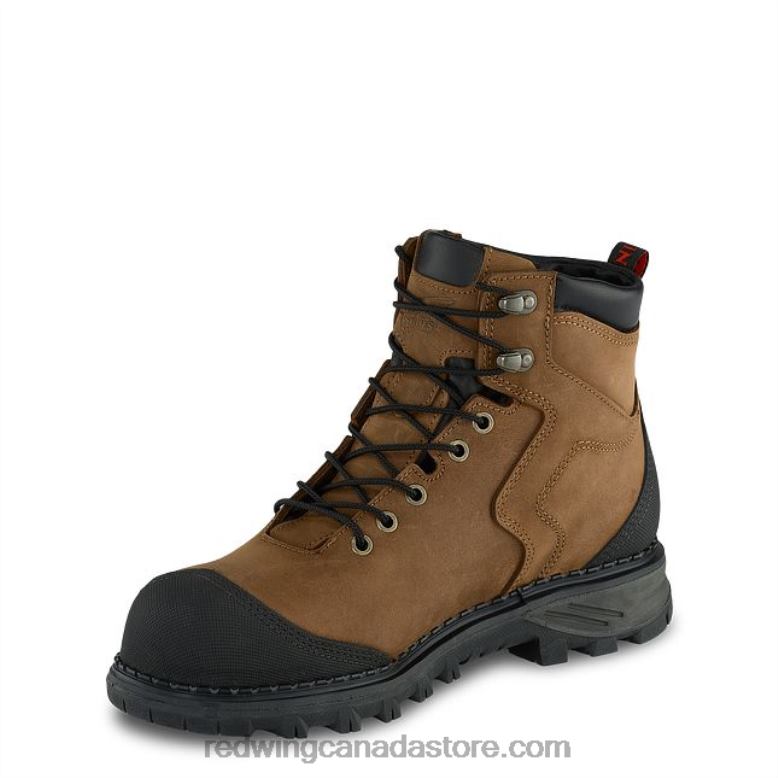 Work - Style 2415 Traction Tred Men's 6-inch Waterproof Safety Toe Boot Z0PL109 Brown Red Wing
