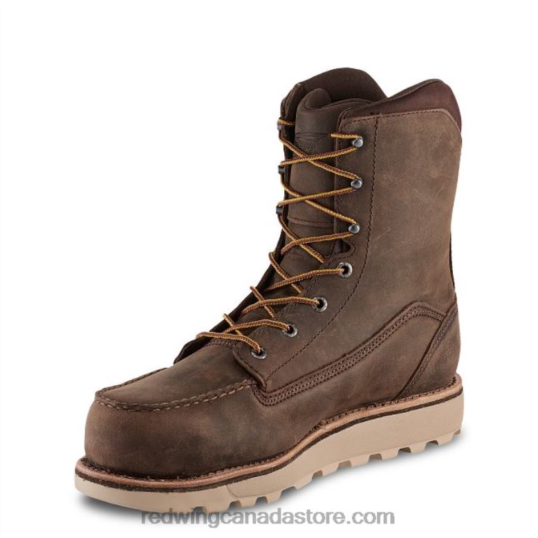 Work - Style 2418 Traction Tred Men's 8-inch Waterproof Safety Toe Boot Z0PL126 Tan Red Wing