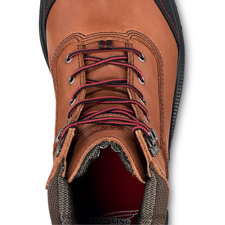 Work - Style 3516 King Toe ADC Men's 8-inch Waterproof CSA Metguard Safety Toe Boot Z0PL102 Brown Red Wing