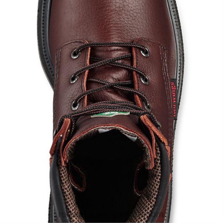 Work - Style 3517 Burnside Men's 6-inch Waterproof, CSA Safety Toe Boot Z0PL106 Brown Red Wing