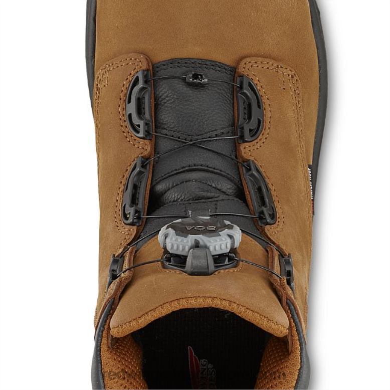 Work - Style 3531 Tradesman Men's 8-inch BOA, Waterproof, CSA Safety Toe Boot Z0PL118 Brown Red Wing