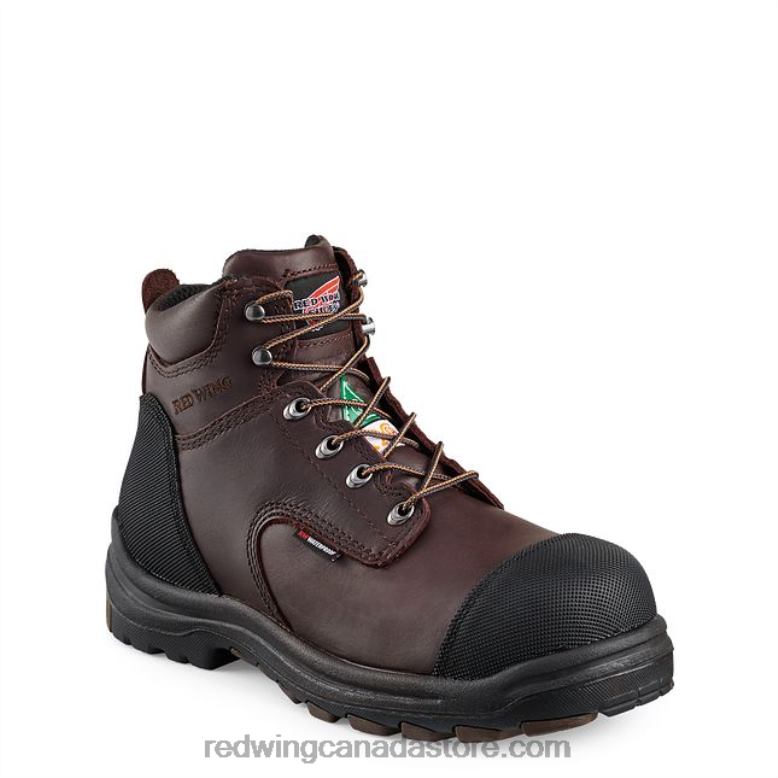 Work - Style 4217 DynaForce Men's 6-inch Waterproof Safety Toe Boot Z0PL128 Brown Red Wing