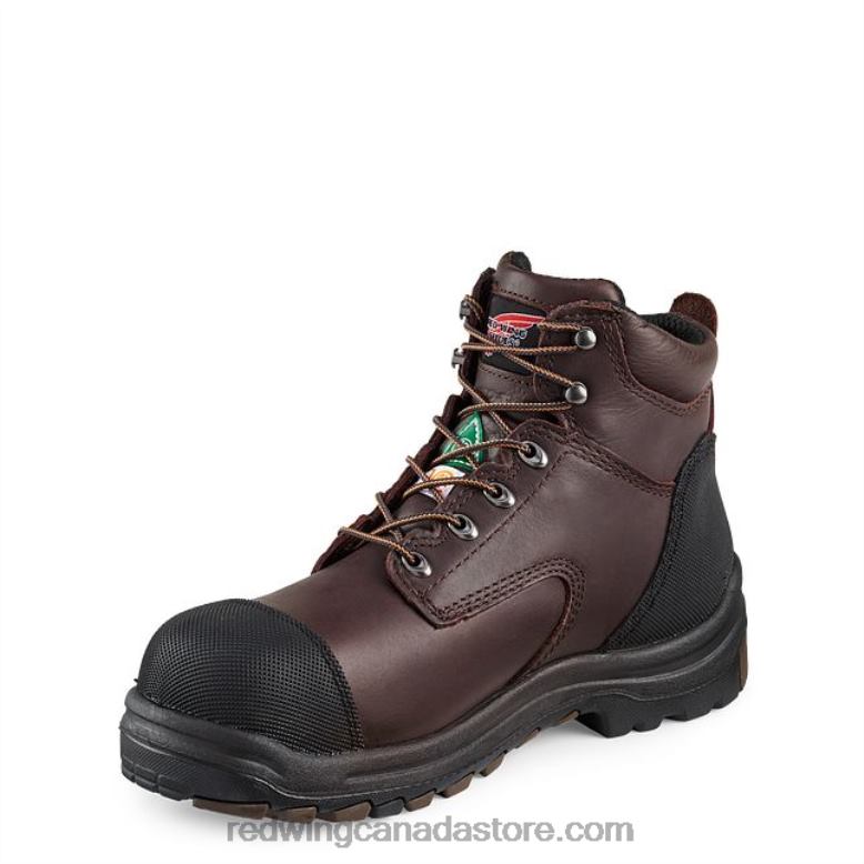 Work - Style 4217 DynaForce Men's 6-inch Waterproof Safety Toe Boot Z0PL128 Brown Red Wing