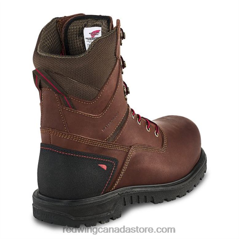 Work - Style 435 King Toe Men's 6-inch Waterproof Soft Toe Boot Z0PL98 Brown Red Wing