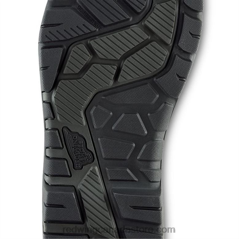 Work - Style 4422 FlexBond Men's 8-inch Safety Toe Metguard Boot Z0PL86 Black Red Wing