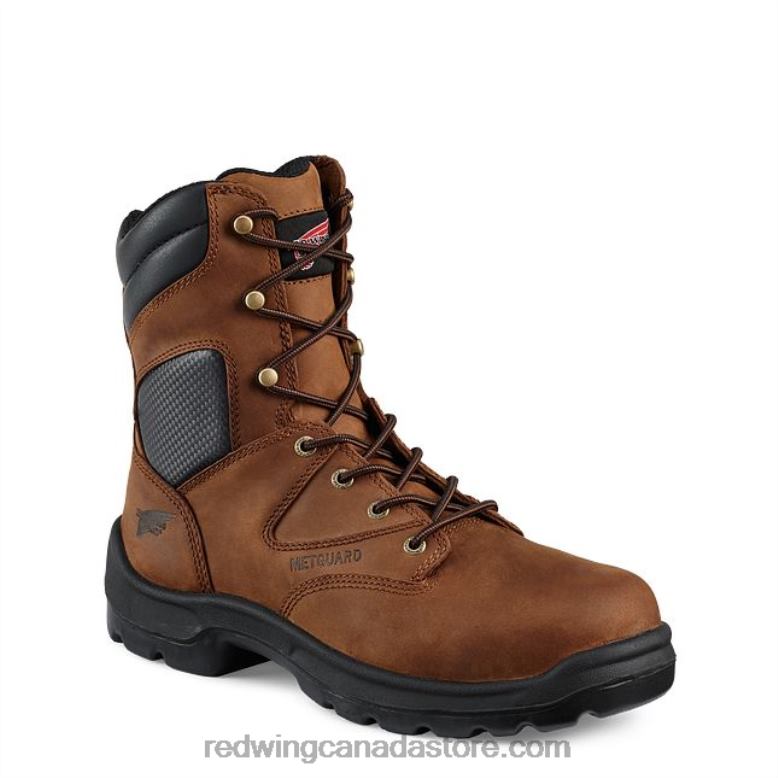 Work - Style 4433 SuperSole Men's 6-inch Waterproof Safety Toe Metguard Boot Z0PL87 Brown Red Wing