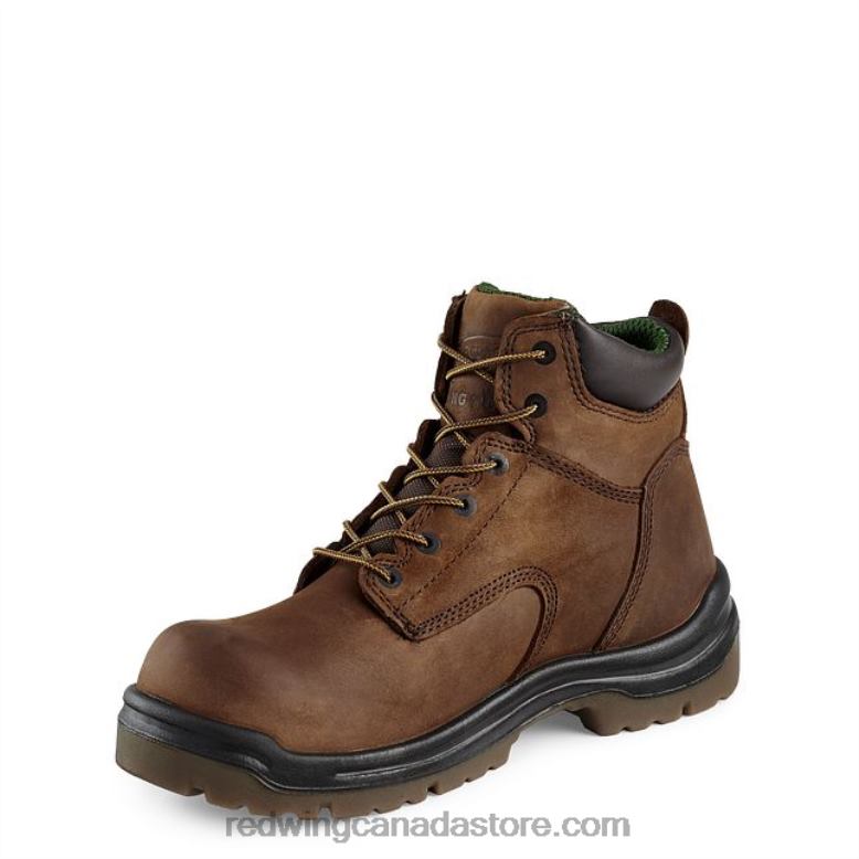 Work - Style 4456 King Toe Men's 6-inch Safety Toe Metguard Boot Z0PL111 Brown Red Wing
