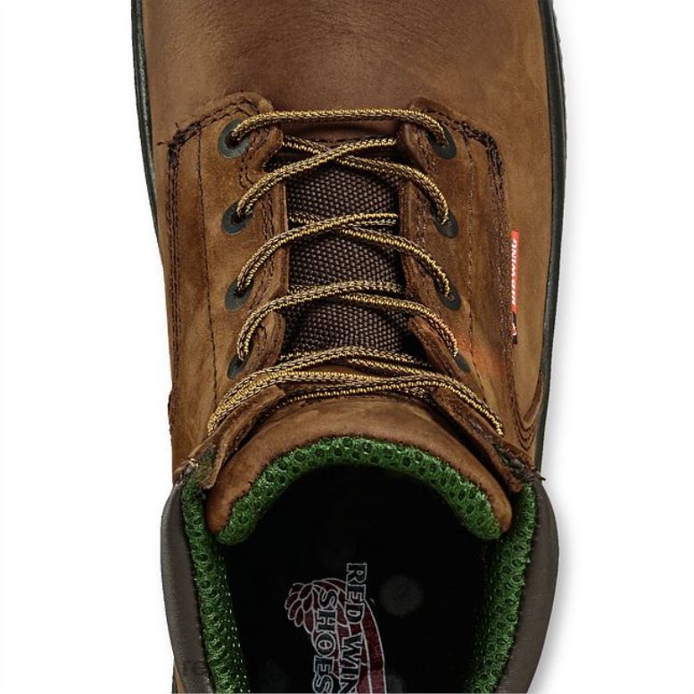 Work - Style 4456 King Toe Men's 6-inch Safety Toe Metguard Boot Z0PL111 Brown Red Wing