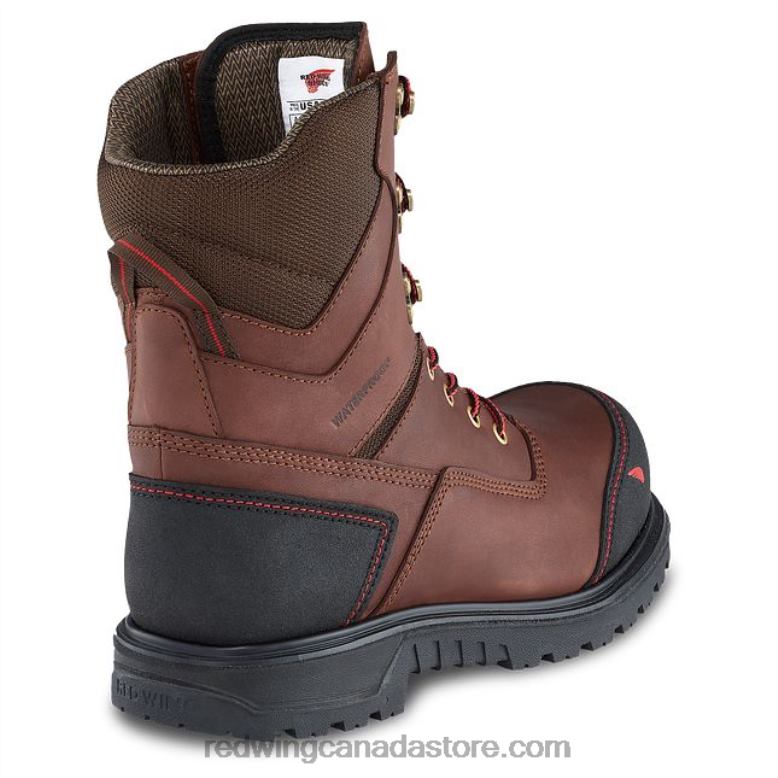 Work - Style 4499 TruWelt Men's 10-inch Waterproof Safety Toe Metguard Boot Z0PL67 Brown Red Wing