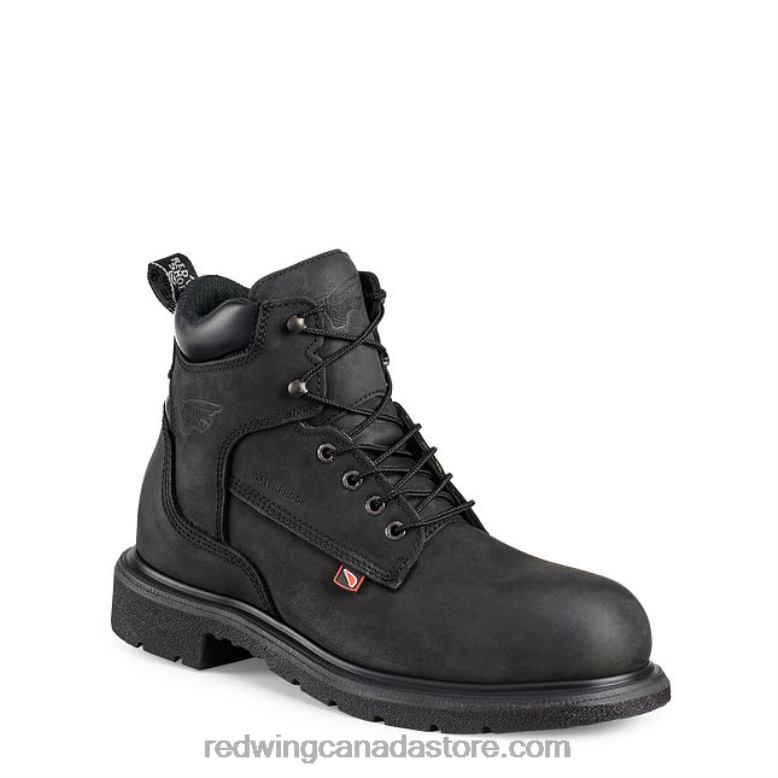 Work - Style 6670 TruHiker Men's 6-inch Waterproof Safety Toe Hiker Boot Z0PL129 Black Red Wing