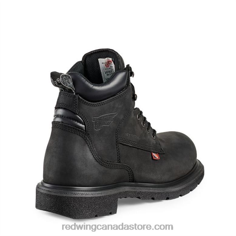 Work - Style 6670 TruHiker Men's 6-inch Waterproof Safety Toe Hiker Boot Z0PL129 Black Red Wing