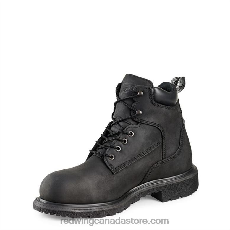 Work - Style 6670 TruHiker Men's 6-inch Waterproof Safety Toe Hiker Boot Z0PL129 Black Red Wing