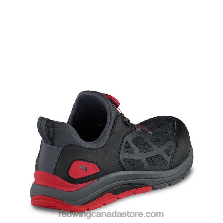Work - Style 6338 Athletics Men's Safety Toe Athletic Work Shoe Z0PL135 Black/Red Red Wing