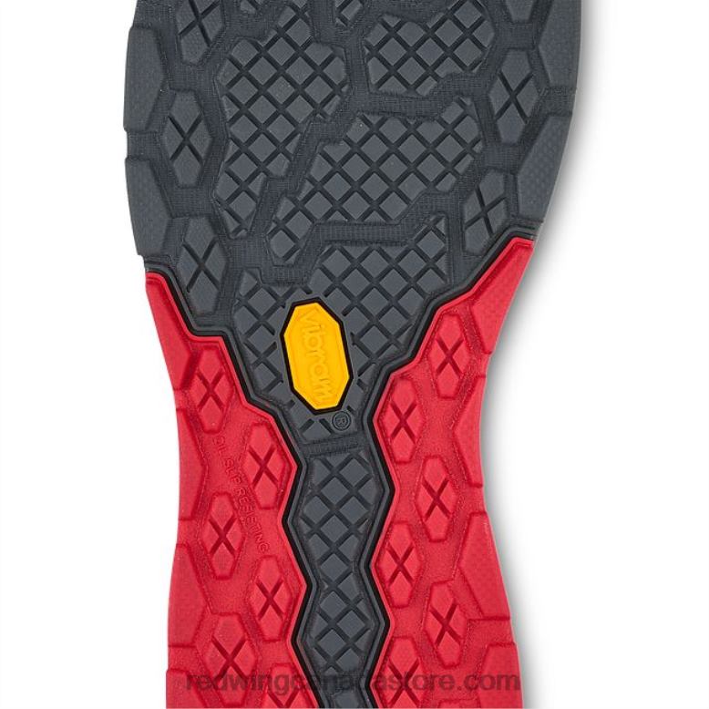 Work - Style 6338 Athletics Men's Safety Toe Athletic Work Shoe Z0PL135 Black/Red Red Wing