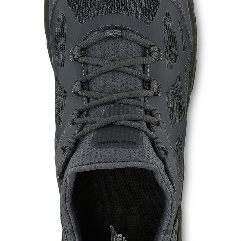 Work - Style 6719 Cross Lite Men's Safety Toe Chukka Z0PL147 Gray Red Wing